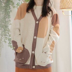 CALICO CAT Cardigan Sweater